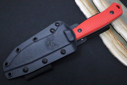Benchmade 539GY Anonimus Fixed Blade Custom - CPM-CruWear / Drop Point / Fire Red Cerakoted G-10 Handle