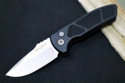 Pro Tech SBR Auto - Black Textured (Knurled) Aluminum Handle / Black Blade / Blasted Hardware LG405 - Northwest Knives