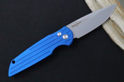 Pro Tech Tactical Response 3 Auto LEFT HANDED -Blue Handle -Stonewash Blade TR-3-L1-BLUE - Northwest Knives