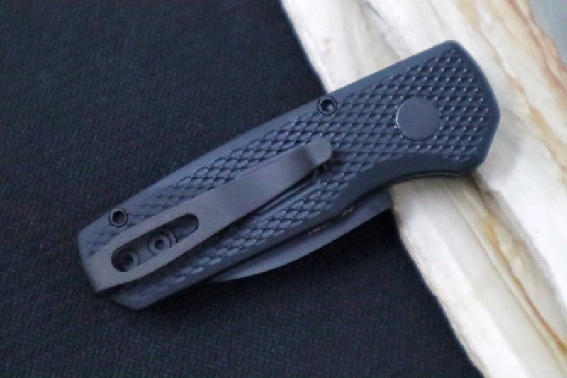 Pro Tech Runt Auto - Textured Black Aluminum Handle / Black DLC Wharncliffe Blade / CPM-20CV Steel R5106