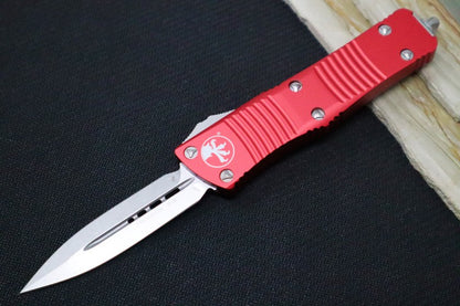Microtech Troodon OTF - Double Edge / Stonewash Blade / Red Handle - 138-10RD