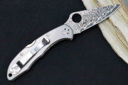 Spyderco Delica - Plain Titanium Handle/ 31 Layered VG-10 Blade - C11TIPD - Northwest Knives