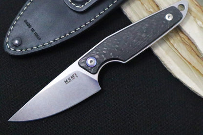 Maniago Knife Makers Makro 1 Fixed Blade - Drop Point Blade / M390 Steel / Carbon Fiber Handle