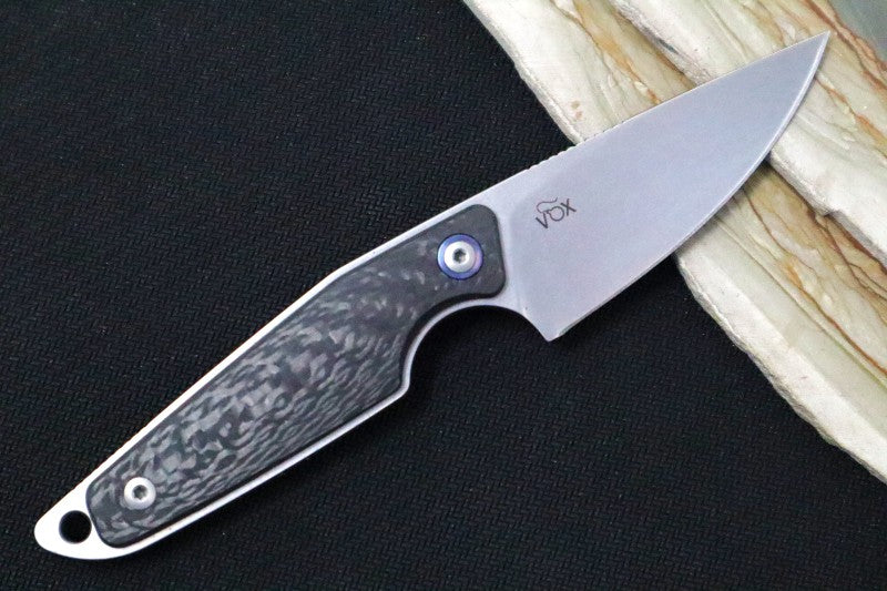 Maniago Knife Makers Makro 1 Fixed Blade - Drop Point Blade / M390 Steel / Carbon Fiber Handle