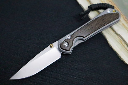 Chris Reeve Knives Small Sebenza 31 - Drop Point Blade in CPM-S45VN / Bog Oak Inlay (A2)