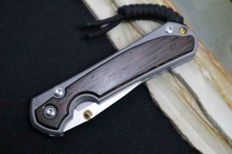 Chris Reeve Knives Small Sebenza 31 - Drop Point Blade in CPM-S45VN / Bog Oak Inlay (A2)