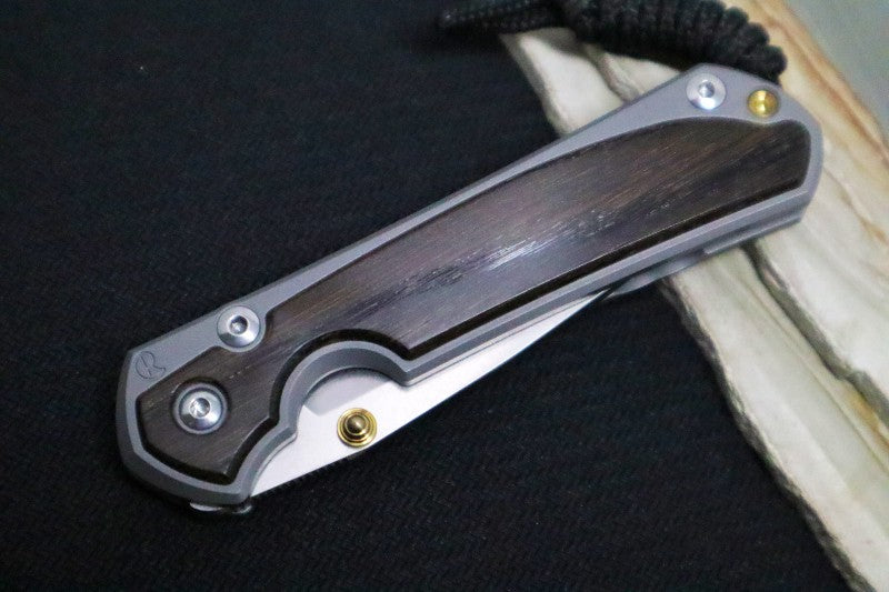 Chris Reeve Knives Small Sebenza 31 - Drop Point Blade in CPM-S45VN / Bog Oak Inlay (A3)