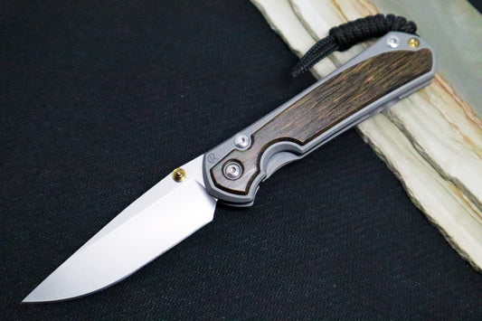 Chris Reeve Knives Small Sebenza 31 - Drop Point Blade in CPM-S45VN / Bog Oak Inlay (A4)