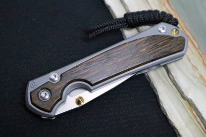 Chris Reeve Knives Small Sebenza 31 - Drop Point Blade in CPM-S45VN / Bog Oak Inlay (A4)