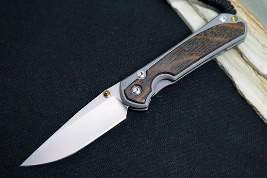 Chris Reeve Knives Small Sebenza 31 - Drop Point Blade in CPM-S45VN / Bog Oak Inlay (A5)