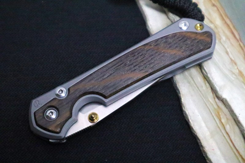 Chris Reeve Knives Small Sebenza 31 - Drop Point Blade in CPM-S45VN / Bog Oak Inlay (A5)