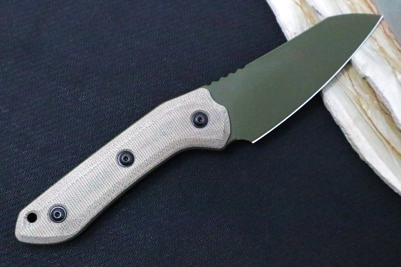 Overland Knife | Green Canvas Handle | Magnacut Blade | Northwest Knives