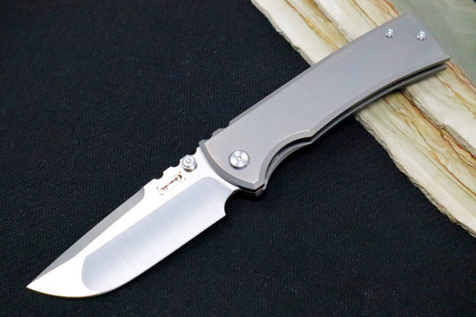 Chaves Knives Redencion - Full Titanium Handle / Stonewashed Finish / Drop Point Blade / M390 Steel