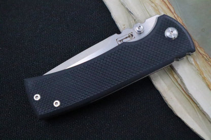 Chaves Knives Redencion - Black G-10 & Titanium Handle / Stonewashed Finish / Drop Point Blade / M390 Steel