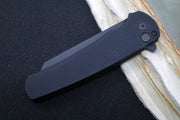 Pro Tech Malibu Flipper - 20CV Steel / Reverse Tanto in Black DLC Finsh / Textured Black Aluminum Handle 5206 - Northwest Knives