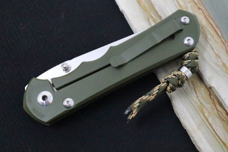 Chris Reeve Knives Large Inkosi NWK Exclusive - Insingo Blade / CPM-Magnacut / OD Green Cerakote Handle / Camo Lanyard with Bead LIN-1138 - Northwest Knives