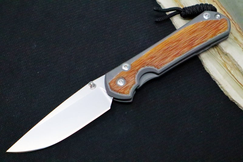 Chris Reeve Large Sebenza 31 - Magnacut Drop Point Blade / Natural Micarta Inlay L31-1212