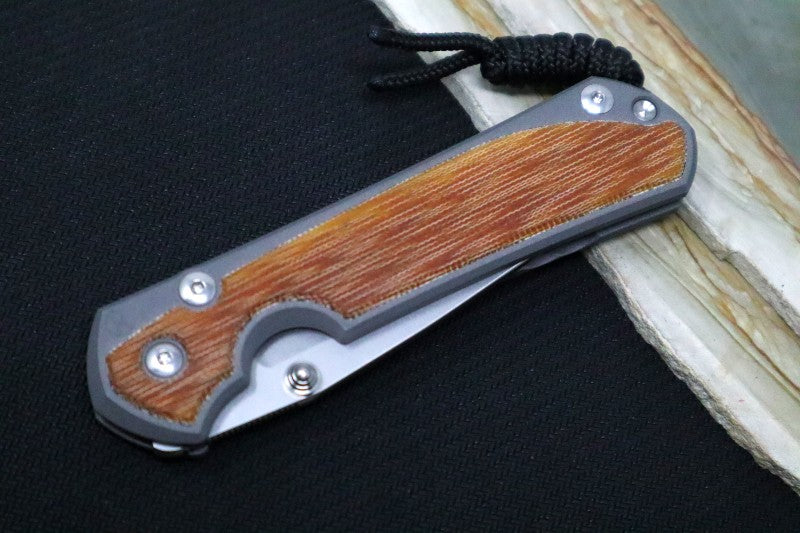 Chris Reeve Large Sebenza 31 - Magnacut Drop Point Blade / Natural Micarta Inlay L31-1212