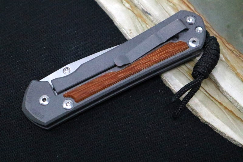 Chris Reeve Large Sebenza 31 - Magnacut Drop Point Blade / Natural Micarta Inlay L31-1212