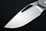 Koenig Arius Flipper Delete- Burnished Blade w/ Polished Flats - Smooth Titanium Handle (Gen 4) AR21111111 - Northwest Knives