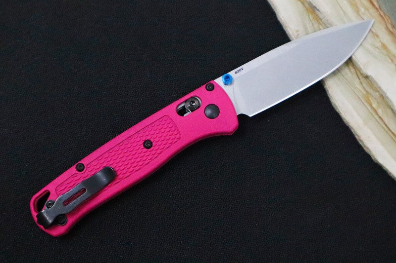 Benchmade 535 Bugout Custom - Drop Point Blade in CPM-S30V / "Sig Pink" Cerakoted Handle