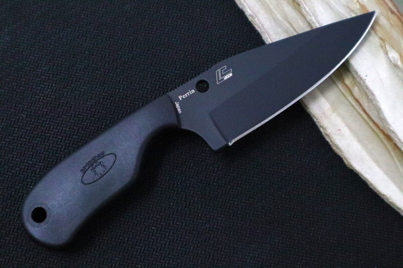 Spyderco Subway - Black FRN (Reinforced Fiberglass Nylon) Handle / Black Bowie Blade / LC200N Stainless Steel FB48PBBK