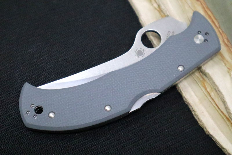 Spyderco Massad Ayoob SPRINT RUN - Grey G-10 / Satin Serrated CPM-CruWear Blade C60GSGY