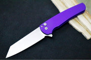 Pro Tech Malibu - Reverse Tanto / Stonewash 20CV blade / Purple Textured Aluminum Handle 5205-PURP - Northwest Knives