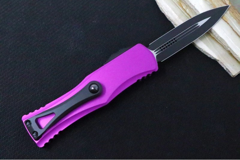 Microtech Hera OTF - Double Edge / Black Blade / Violet Aluminum Handle 702-1VI