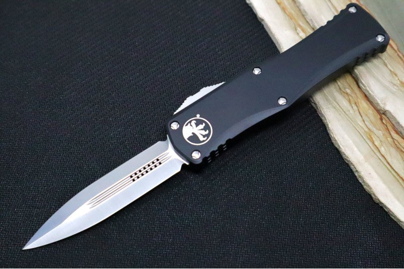 Microtech Hera OTF - Double Edge / Satin Blade / Black Aluminum Handle 702-4