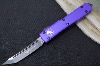 Microtech Ultratech OTF - Tanto Blade / Black Finish / Purple Handle 123-1PU