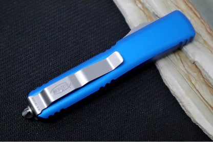 Microtech Ultratech OTF - Dagger Blade / Stonewash Finish / Blue Handle - 122-10BL