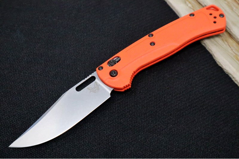 Benchmade 15535 Taggedout Manual Folder - CPM-154 Steel / Clip Point Blade / Orange Grivory Handle - Northwest Knives