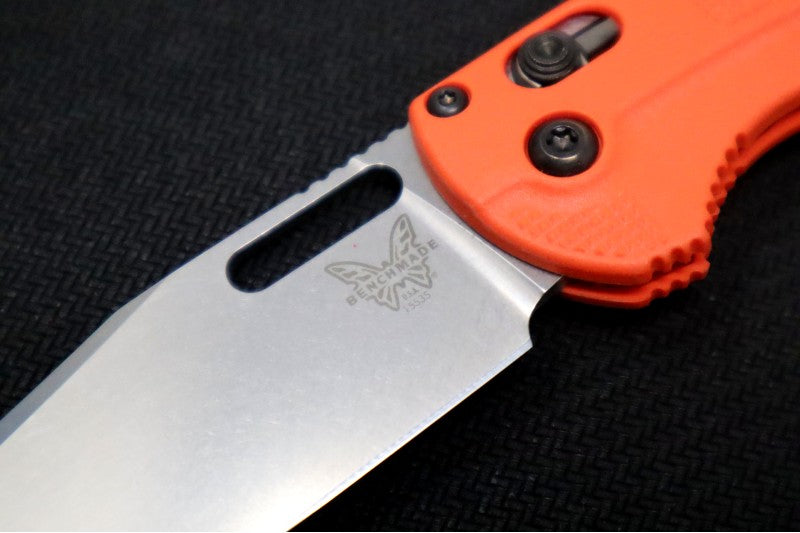Benchmade 15535 Taggedout Manual Folder - CPM-154 Steel / Clip Point Blade / Orange Grivory Handle - Northwest Knives