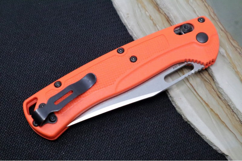 Benchmade 15535 Taggedout Manual Folder - CPM-154 Steel / Clip Point Blade / Orange Grivory Handle - Northwest Knives