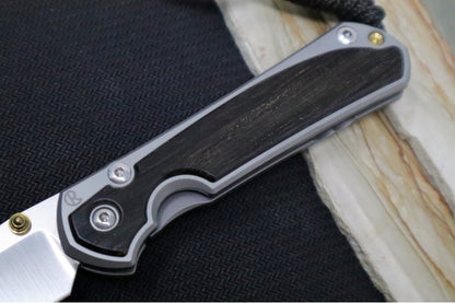 Chris Reeve Knives Small Sebenza 31 Polished - Drop Point Blade in CPM-S45VN / Bog Oak Inlay (A4)