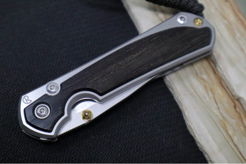 Chris Reeve Knives Small Sebenza 31 Polished - Drop Point Blade in CPM-S45VN / Bog Oak Inlay (A4)