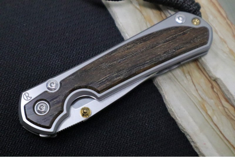 Chris Reeve Knives Small Sebenza 31 Polished - Drop Point Blade in CPM-S45VN / Bog Oak Inlay (A5)