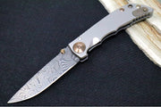 Spartan Blades HARSEY Titanium Folder 3.25 - Drop Point Blade / Damascus / Stonewashed Titanium Handle & Bronzed Ano Accents SF10DMBZ - Northwest Knives