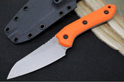 Schwarz Designs Overland - Orange G-10 Handle / Magnacut Blade / Stonewash Finish / Black Kydex Sheath - Northwest Knives