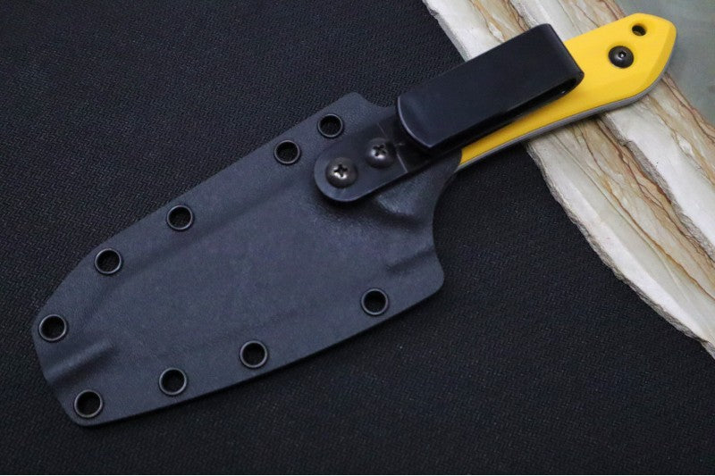 Black Kydex Sheath For Schwarz Overland Knife | Yellow G10 Handle | Northwest Knives