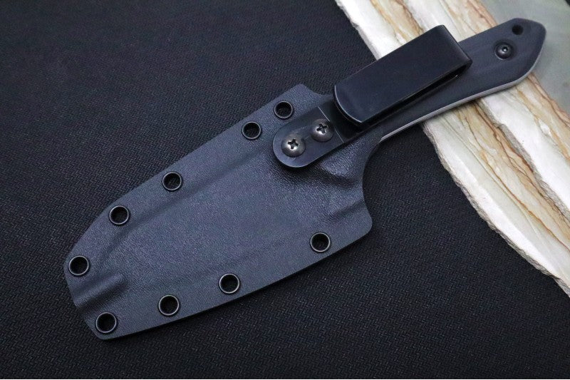 Schwarz Designs Overland - Black G-10 Handle / Magnacut Blade / Stonewash Finish / Black Kydex Sheath