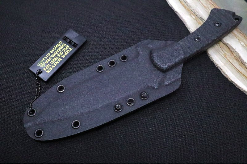 Tops Szabo Express Top Edge Sharp - 1095 Steel / Black Canvas Micarta Handle / Kydex Sheath SZEX-02