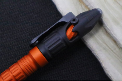 Heretic Knives Thoth Pen - Aluminum Handle / Orange Aluminum Extension Barrel / Orange Anodized Titanium Bolt H038-AL-OR