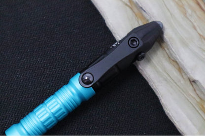 Heretic Knives Thoth Pen - Aluminum Handle / Turquoise Aluminum Extension Barrel / Turquoise Anodized Titanium Bolt H038-AL-TQ