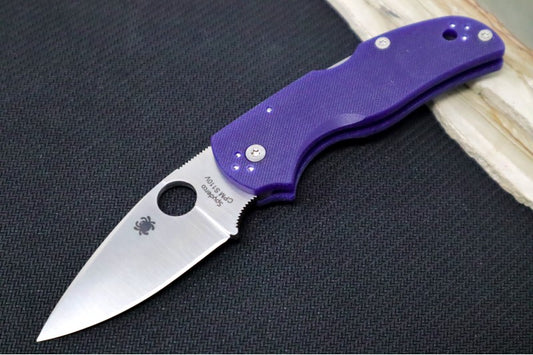 Spyderco Native 5 g10 | Dark Blue Handle | Satin Blade | Northwest Knives