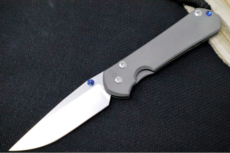 Chris Reeve Knives Large Sebenza 31 - Drop Point Blade / CPM-Magnacut Steel / Plain Titanium Handle L31-1000