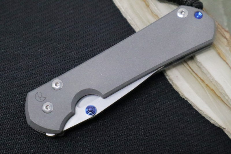 Chris Reeve Knives Large Sebenza 31 - Drop Point Blade / CPM-Magnacut Steel / Plain Titanium Handle L31-1000