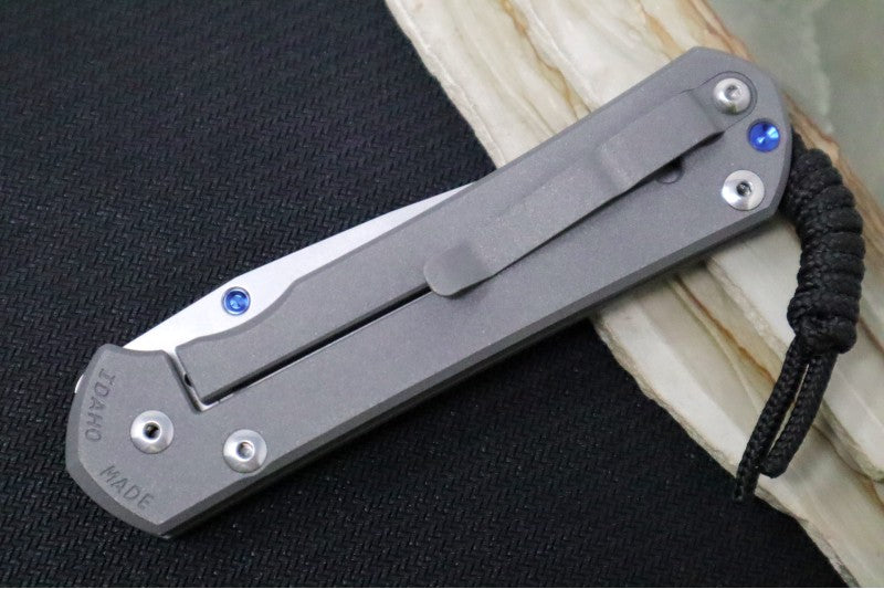 Chris Reeve Knives Large Sebenza 31 - Drop Point Blade / CPM-Magnacut Steel / Plain Titanium Handle L31-1000