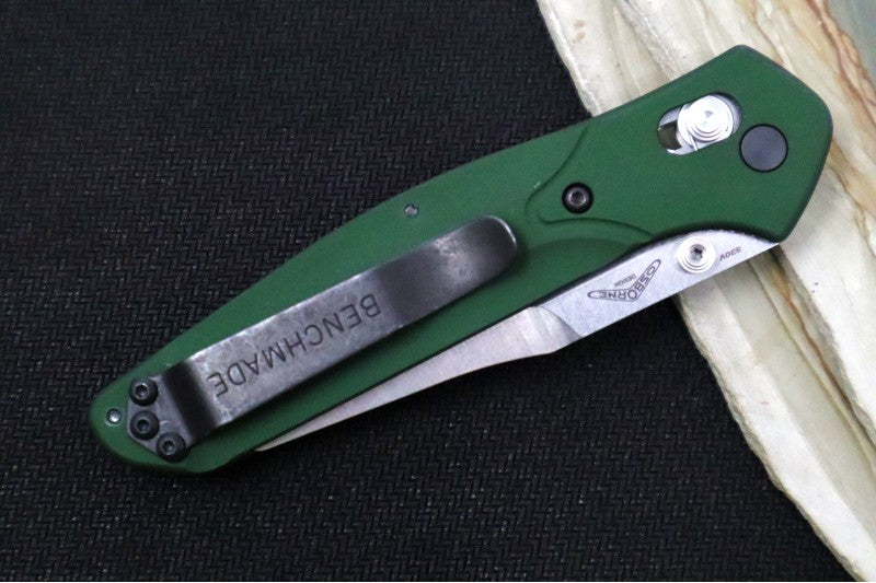 Benchmade 940 Osborne - Satin Blade / Green Handle - Northwest Knives